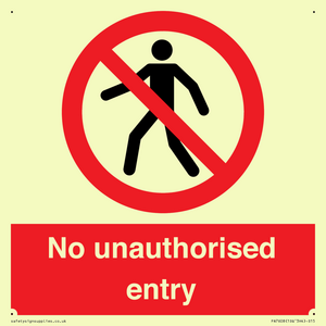 No unauthorised entry
